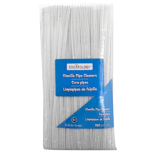 12 Packs: 350 ct. (4,200 total) White Chenille Pipe Cleaners by Creatology&#x2122;